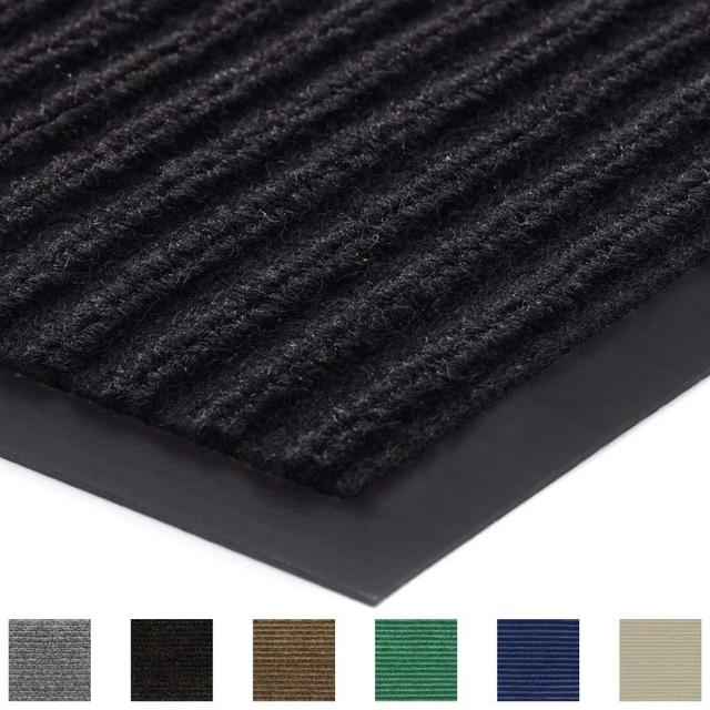 Gorilla Grip Original Low Profile Rubber Door Mat, 72x24, Heavy Duty, Durable Runner Doormat for Indoor and Outdoor, Waterproof, Easy Clean, Home Rug Mats for Entry, Patio, High Traffic, Black