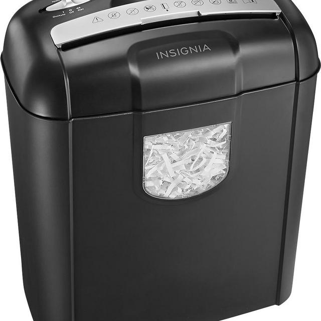 Insignia™ - 6-Sheet Crosscut Shredder - Black