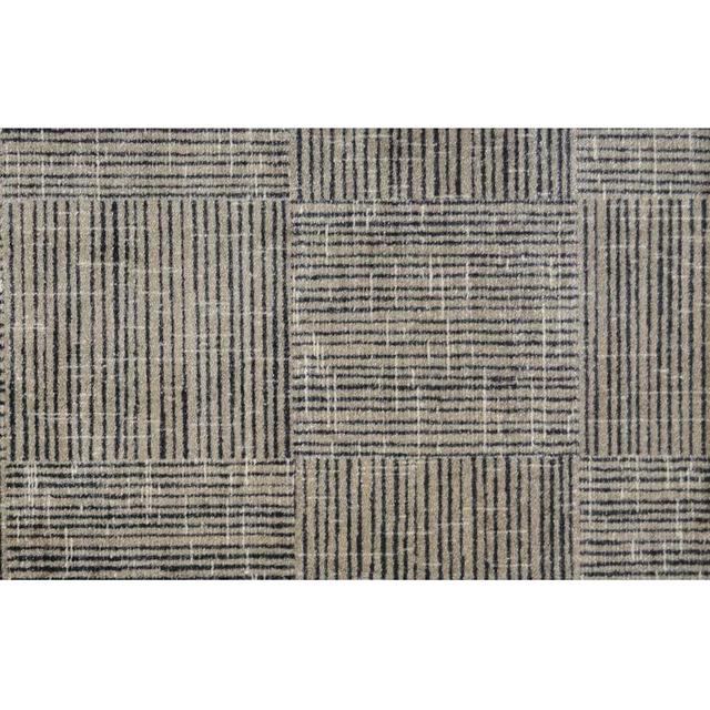 Elis Indoor/Outdoor Washable Floor Mat, 2.3 x 3.9', Navy/Cream