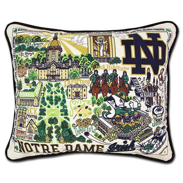 Catstudio University of Notre Dame Collegiate Embroidered Decorative Throw Pillow