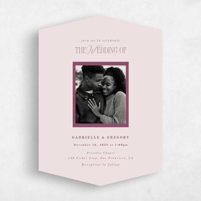 Purple Diamond Wedding Invitation - Summit Photo