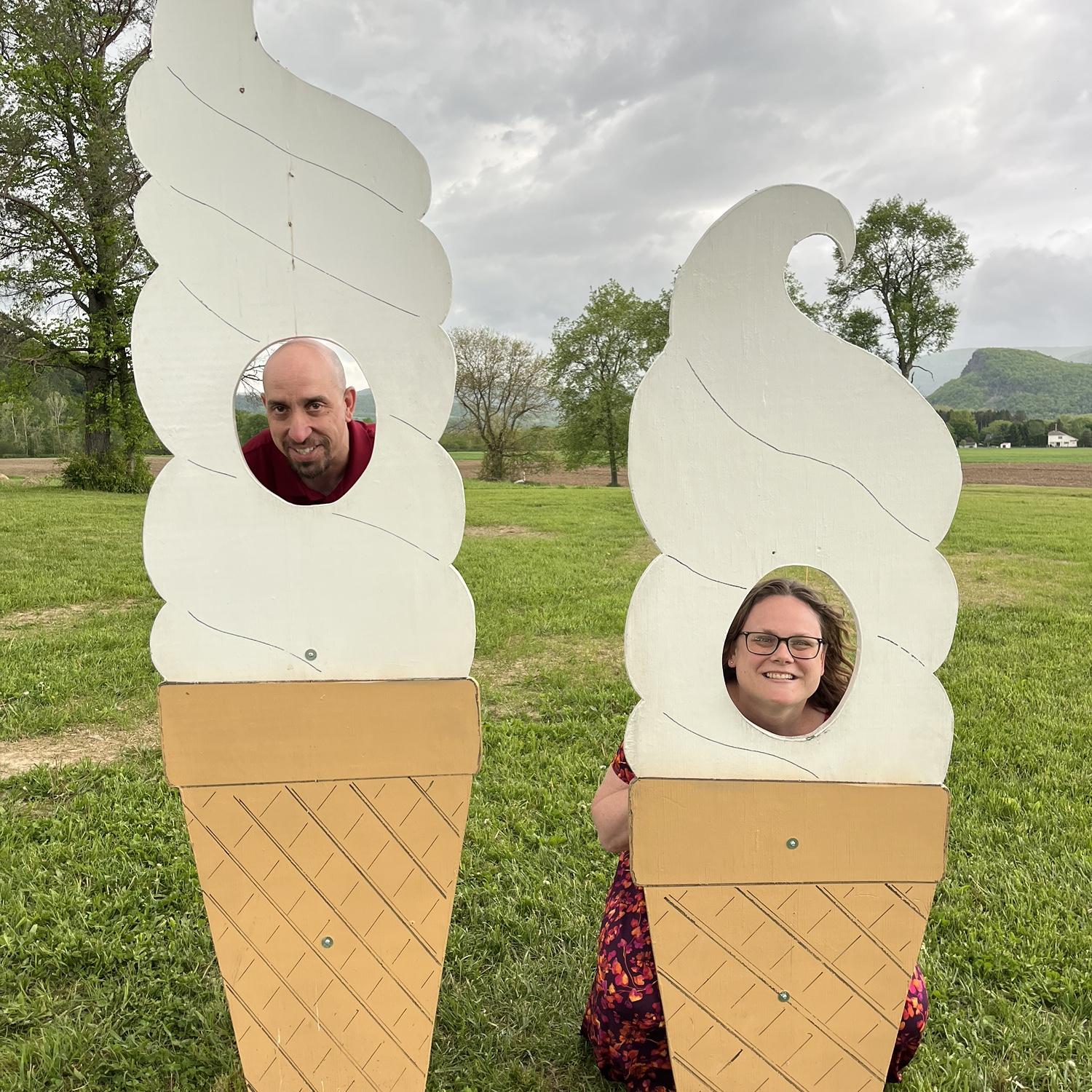 Celebrating the first ice cream of the season!