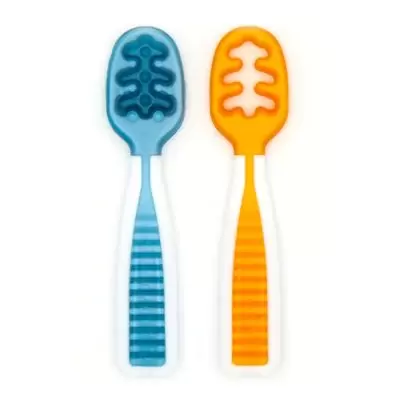 NumNum™ Pre-Spoon GOOtensils Dual-Stage Utensil Set in Blue/Orange