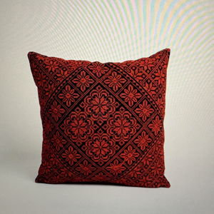 Red Tatreez Cushion Cover – Palestinian Textile