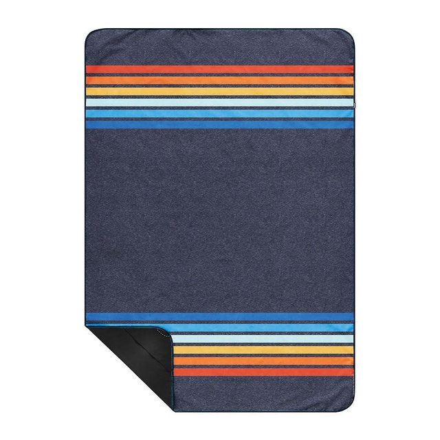 Rumpl Everywhere Mat, Waterproof Picnic Blanket and Ground Mat for Camping, Hiking, and Picnicking, 52x75 Inches, Coast Retro Rays