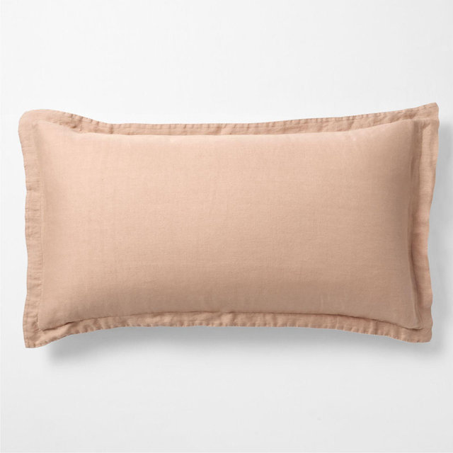 New Natural Hemp Terracotta King Bed Pillow Sham