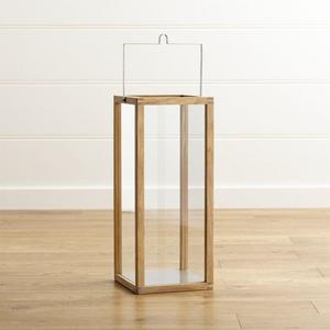 Crosby Natural Teak Lantern 24"