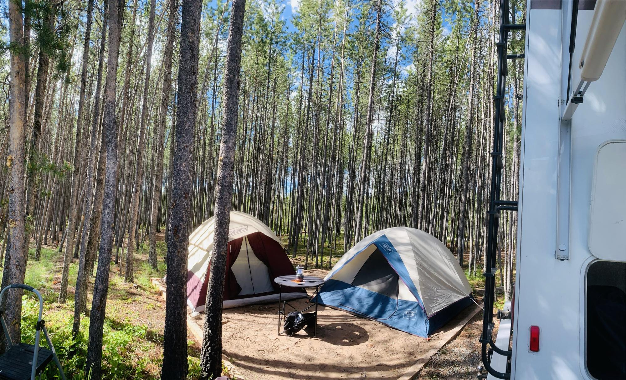 Our tent site at Glacier National Park 🏕