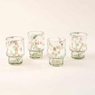 Dappled Glassware Short Tumbler, Set of 4
