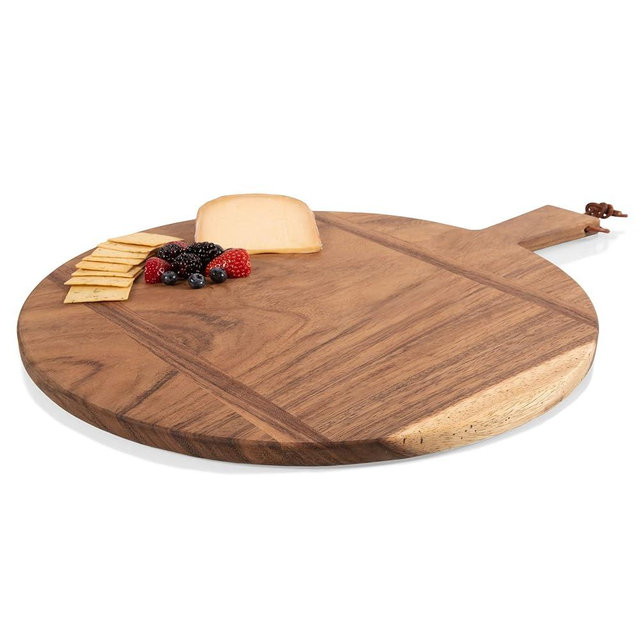TOSCANA Madera Charcuterie Board Round - Caribbean Walnut, Caribbean Walnut
