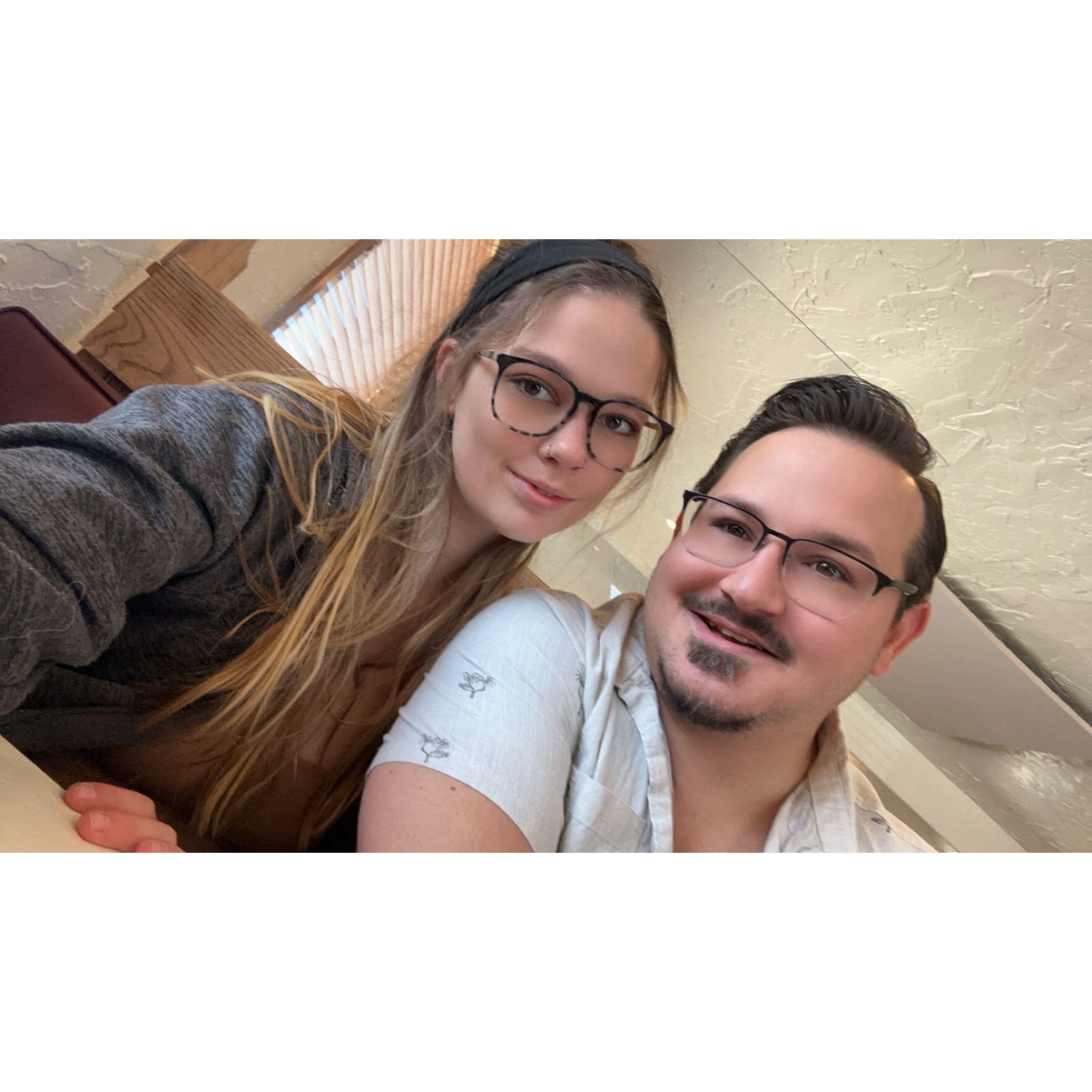Kiana took Bobby to the Pecos River Café in Carlsbad right before they closed their doors for good. 😭