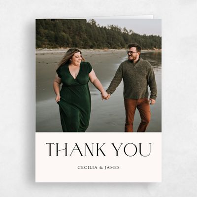 Beige Wedding Thank You - Santiago Photo