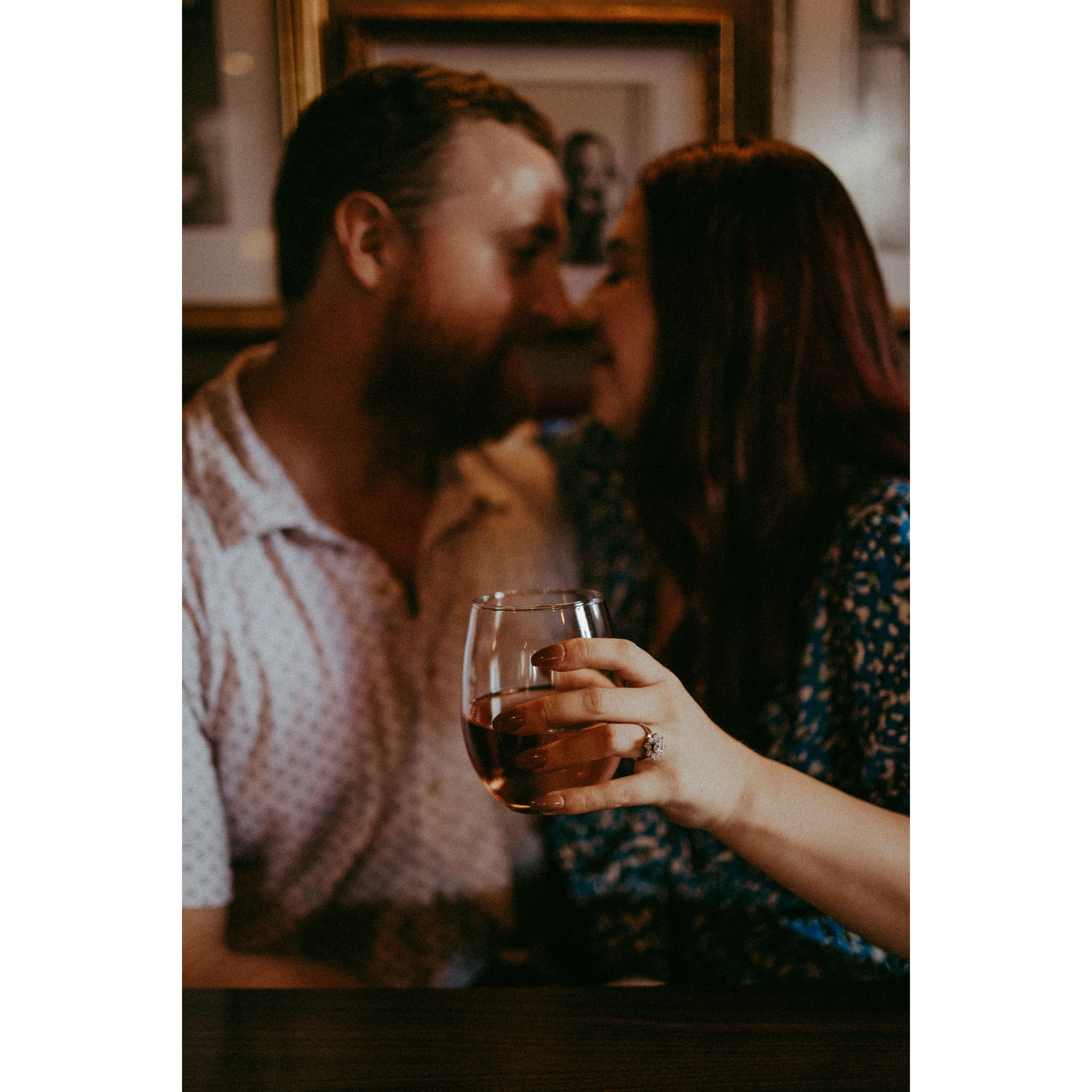 Engagement photos at the Red Lion Lounge. Photos: Jesi Lee Photography