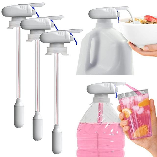 The Magic Tap Automatic Drink Dispenser: Hands-Free Milk, Beverage Dispenser, Drink Dispenser for Fridge Juice & More: 3 Pack White