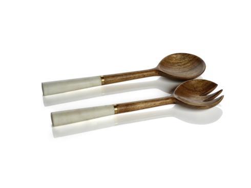Zodax ~ Heritage Mango Wood and Marble Salad Sever Set, Price $52.95 in Tupelo, MS from Elizabeth Clair's