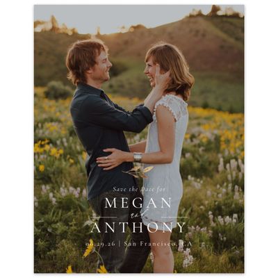 White Rustic Wedding Digital Save the Date - Thornton Photo