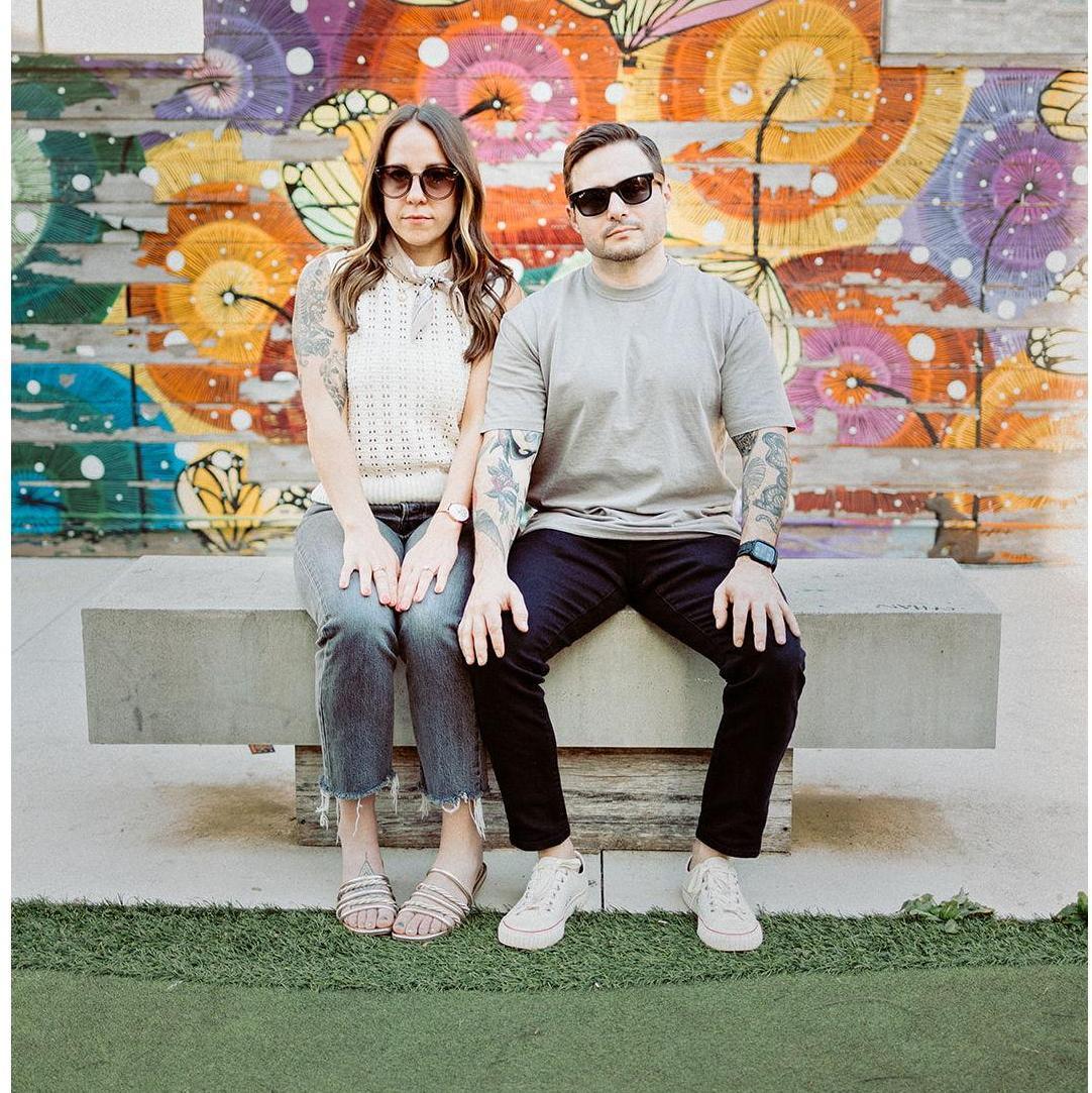 We're not often serious, but when we are...it's in front of a cool backdrop on the Beltline.
