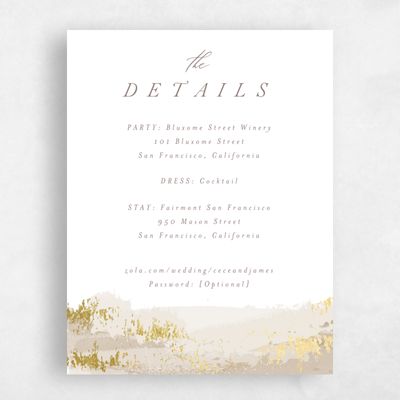 Taupe, Brown Wedding Enclosure - Ione Foil