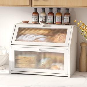 White Bread Box for Kitchen Counter