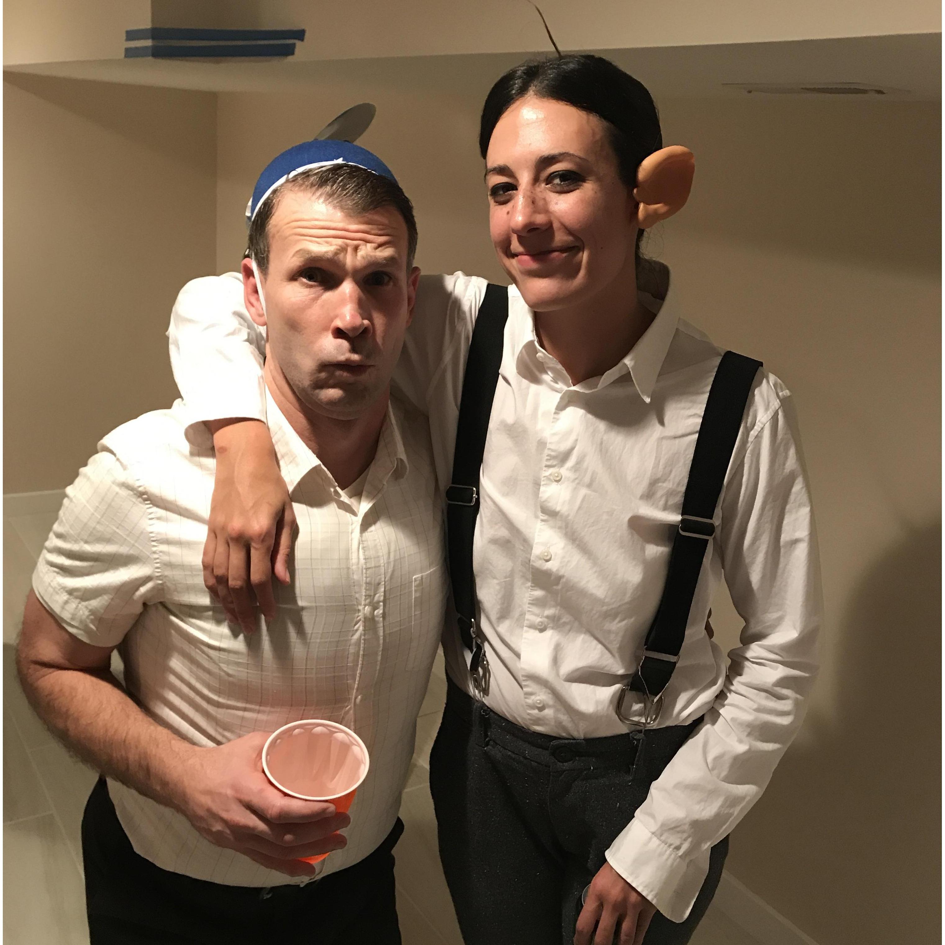 10/31/17, Philadelphia, PA. Went as Spanky and Alfafa from "The Little Rascals" on our first Halloween. (When separate, people thought we were Tweedle Dee and Pee Wee Herman)