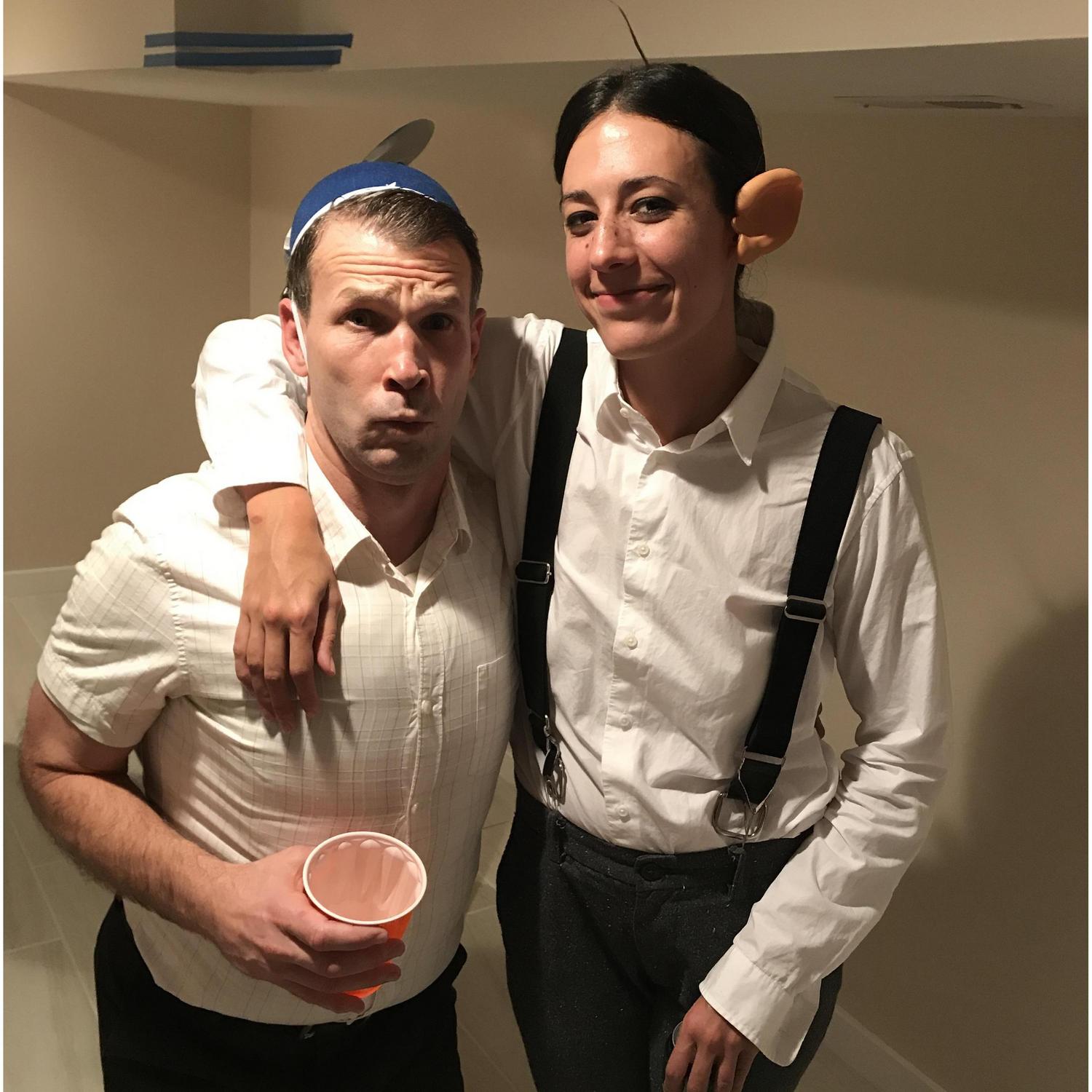 10/31/17, Philadelphia, PA. Went as Spanky and Alfafa from "The Little Rascals" on our first Halloween. (When separate, people thought we were Tweedle Dee and Pee Wee Herman)