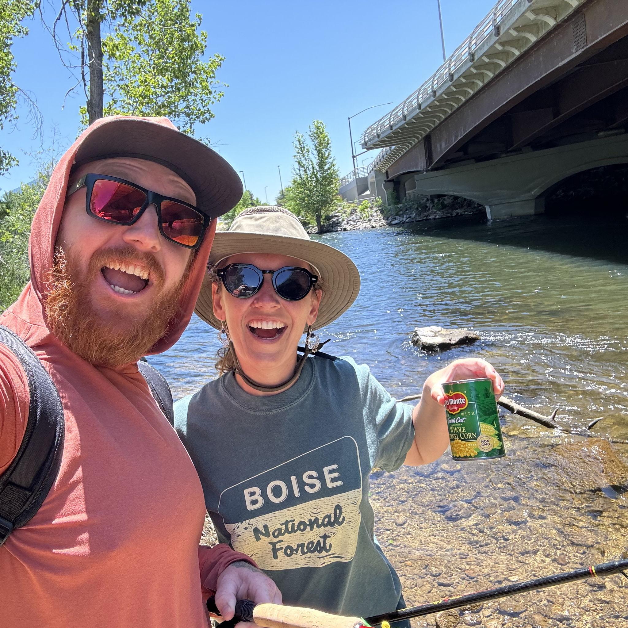 Apparently using corn to fly fish is cheating - don't tell on us!