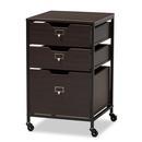 Homely - Felix Espresso 3-Drawer Mobile File Cabinet