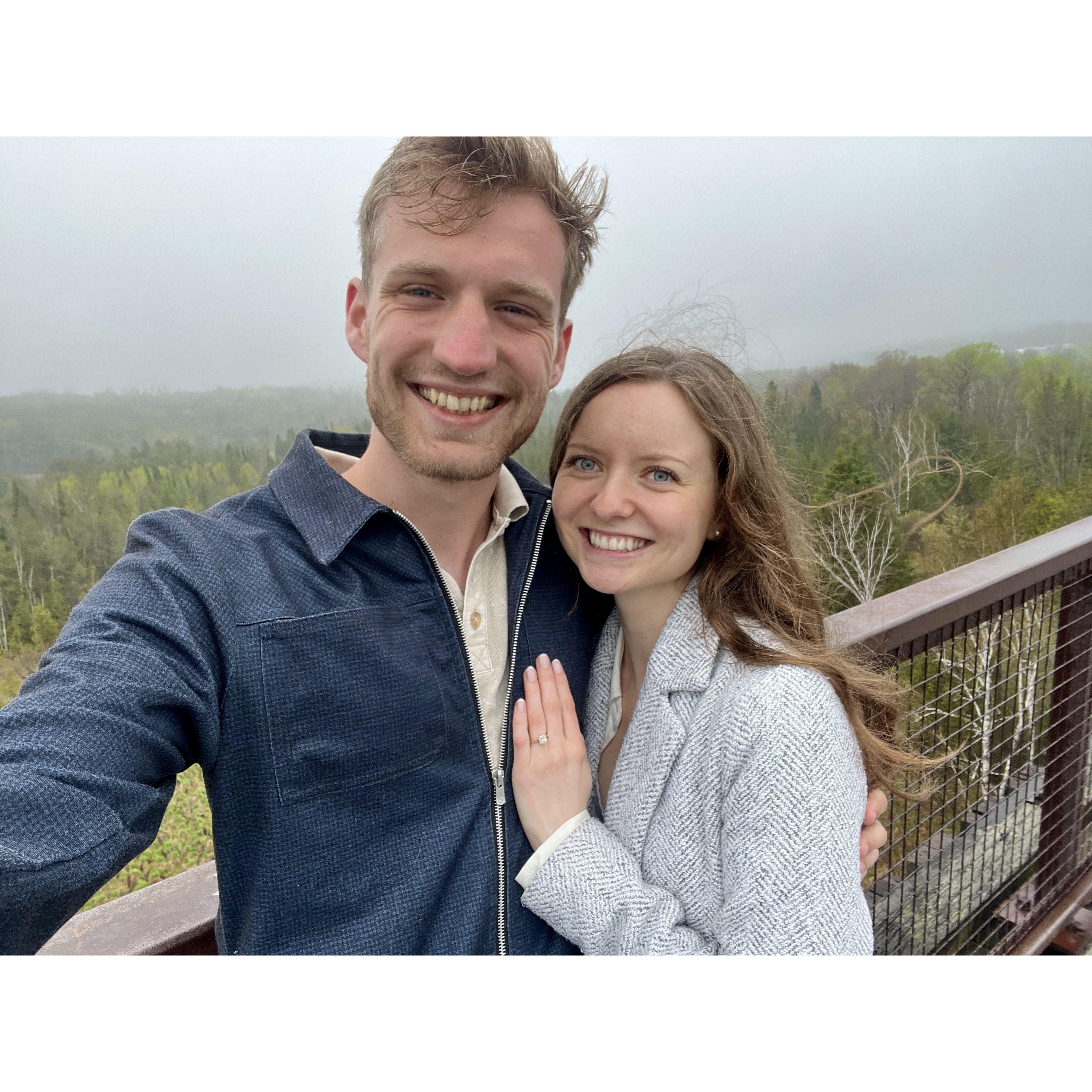 Moments after Joseph proposed. May 5th 2024