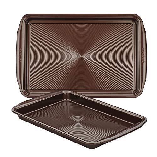 Circulon 47107 Nonstick Bakeware Set with Nonstick Cookie Sheets / Baking Sheets - 2 Piece, Chocolate Brown