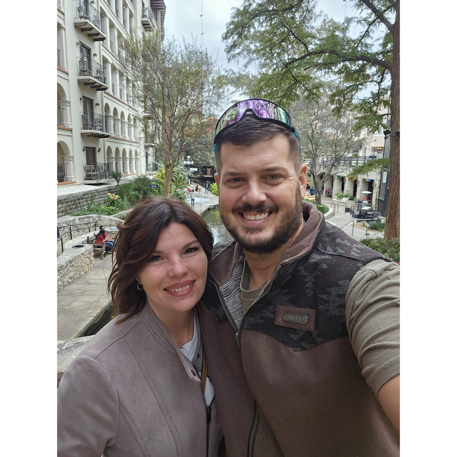 Our first Riverwalk experience together, sooo magical...