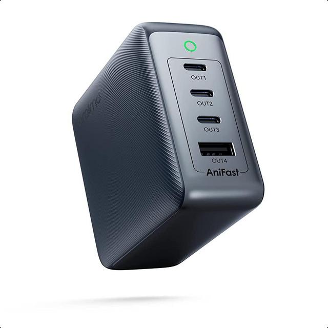 120W USB C Charger, oraimo Fast Charger Type C (HyperGaN), 4-Port PD PPS Foldable Wall Charger for MacBook Pro/Air, Dell XPS 13, iPad Pro, iPhone 14/Pro, Galaxy S22/S21, Note 20/10+, Pixel and More