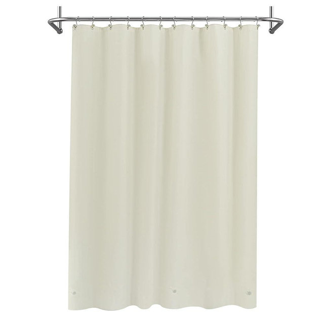 Mrs Awesome Beige Shower Curtain Liner with 3 Magnets, 72x72 Premium Flexible Sturdy Plastic Shower Curtain for Bathroom Lightweight & Waterproof, Beige