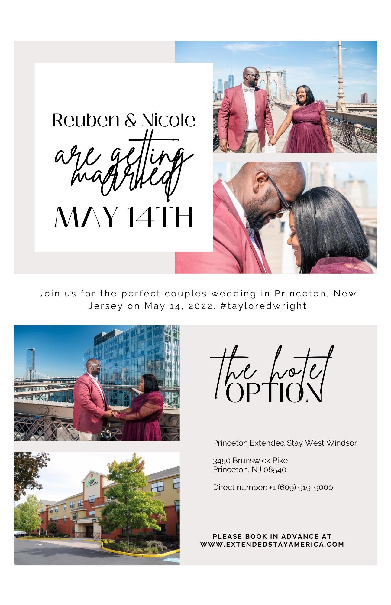 The Wedding Website of Nicole Wright and Reuben Taylor