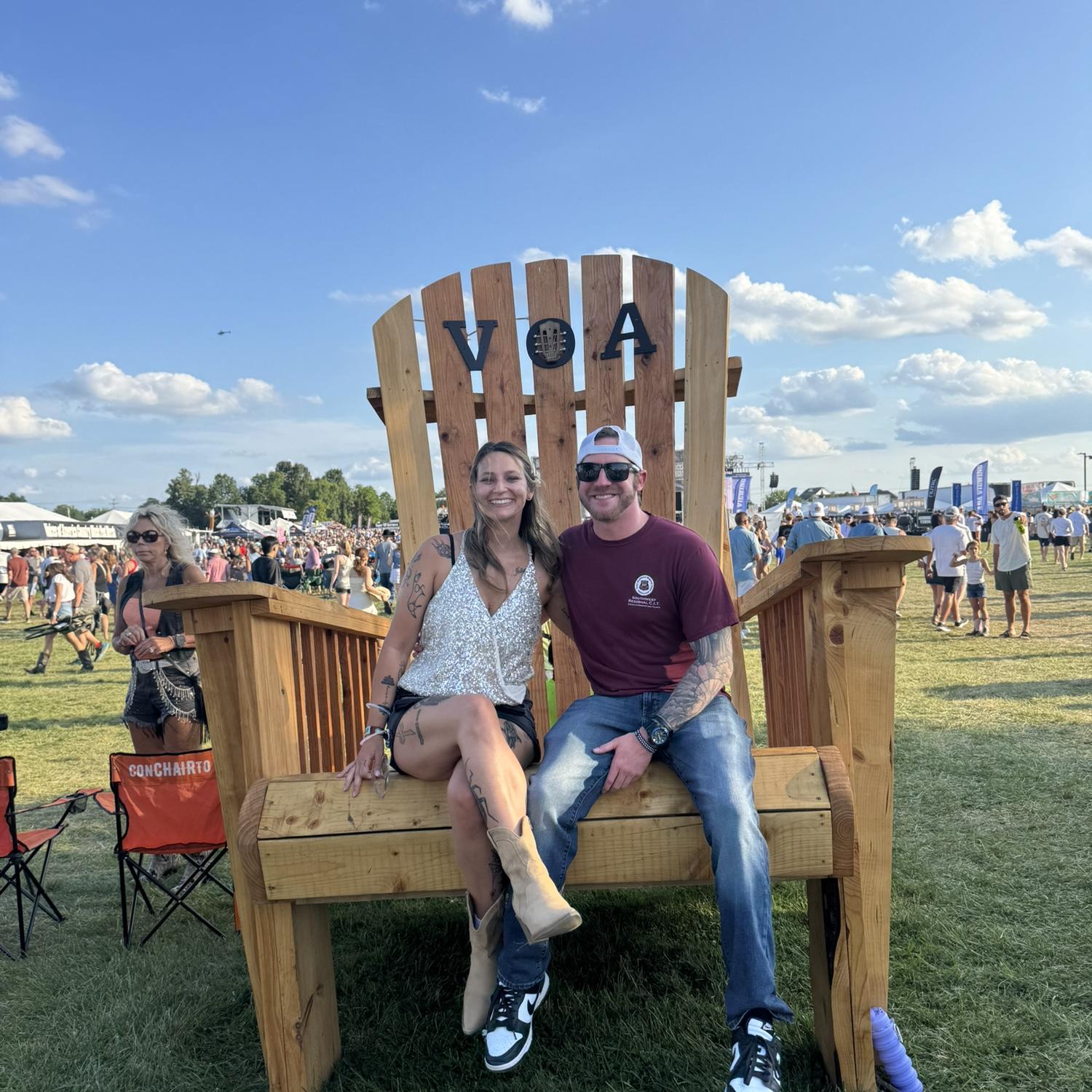 Our very first picture together and our 3rd date! 8.8.25
He drove all the way to West Chester Ohio to come to a country concert (and to see me)!