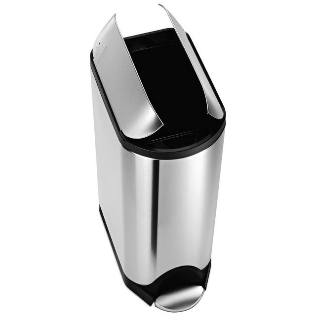 simplehuman Brushed Stainless Steel 30 Liter Fingerprint Proof Butterfly Step Trash Can