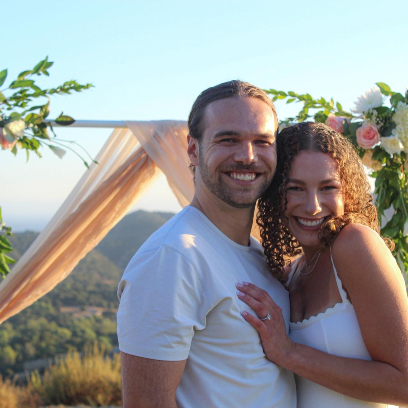 We got engaged in July of 2024 surrounded by friends and family!
