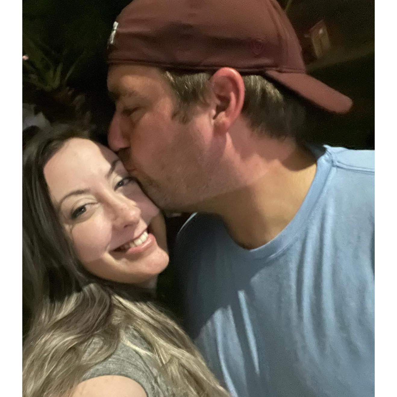 Only five months of being together here. Lots of late nights on Aaron's porch at his house in Galveston, talking into the night, realizing they had a future together.