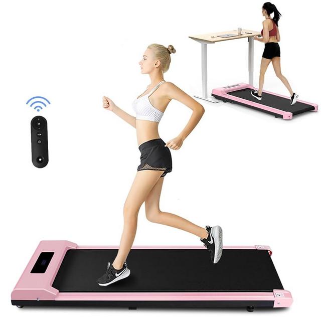 HomeFitnessCode Walking Pad Treadmill 2 in 1, 6.2MPH Under Desk Treadmill Portable for Office & Home, Wide Running Belt, Remote Control, LED Display, 300 Lb Capacity