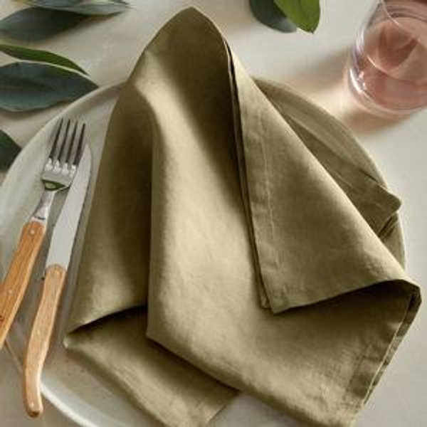 European Linen Napkins (Set of 8) in Terracotta