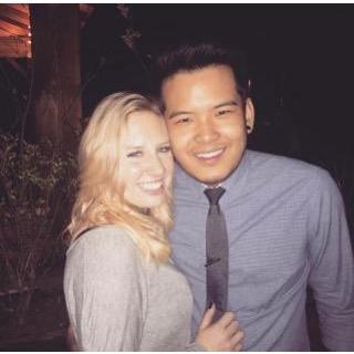 One of our first photos together, right before we made it official!