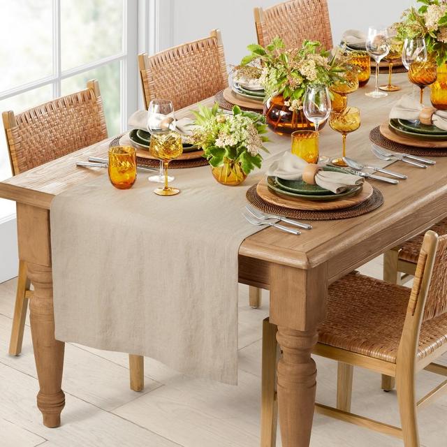 Banquet Table Runner 24"x108", Flax
