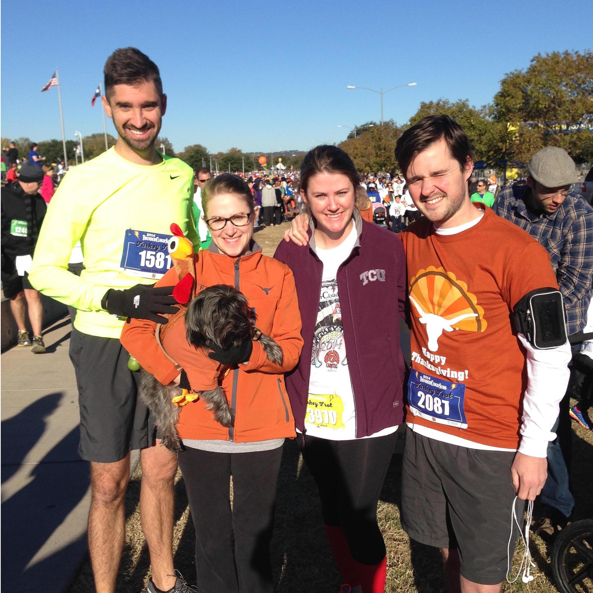Turkey Trot in Austin (2014) - we went to see UT and TCU play on Thanksgiving