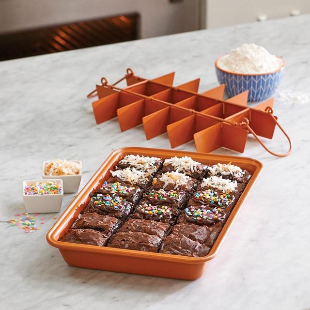 Gotham Steel Nonstick 12.5" x 8" Brooklyn Brownie Baking Pan