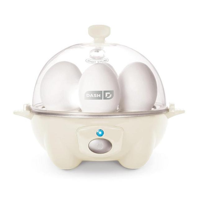 DASH Rapid Egg Cooker: 7 Egg Capacity Electric Egg Cooker for Hard Boiled Eggs, Poached Eggs, Scrambled Eggs, or Omelets with Auto Shut Off Feature - Cream