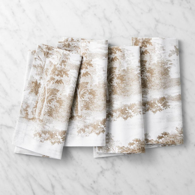 Toile Napkins, Set of 4, Neutral
