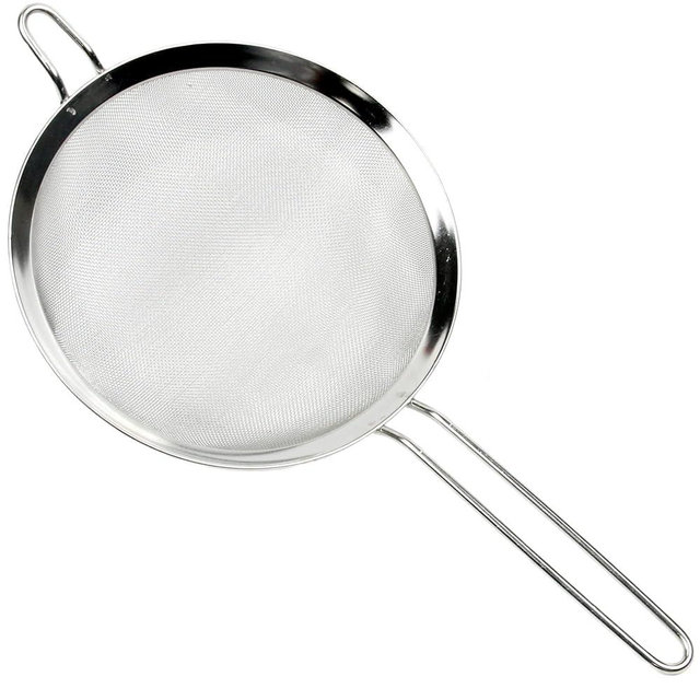 Chef Craft Select Mesh Strainer, 8 inch diameter, Stainless Steel