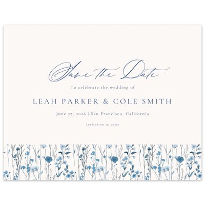 Blue Rustic Wedding Digital Save the Date - Agave Landscape