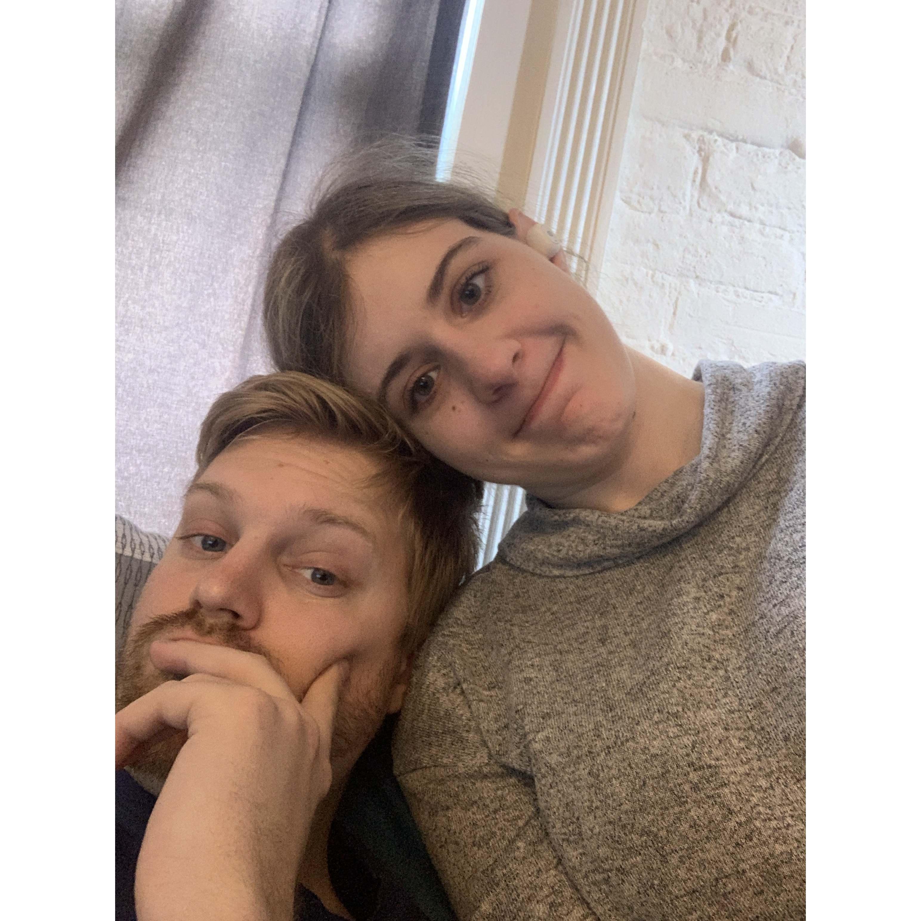 Our March 2020 "we've been inside this apartment for two straight weeks" look
2020