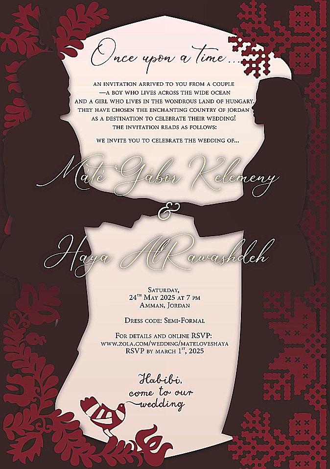 The Wedding Website of Máté Gábor Kelemeny and Haya AlRawashdeh