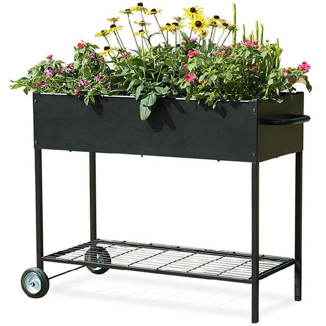 MIXC Raised Garden Bed, Metal Elevated Outdoor Planter Box for Backyard & Patio,Large Planter for Vegetable Flower Herb,Standard Size